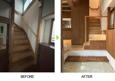 [BEFORE/AFTER]階段の形状変更